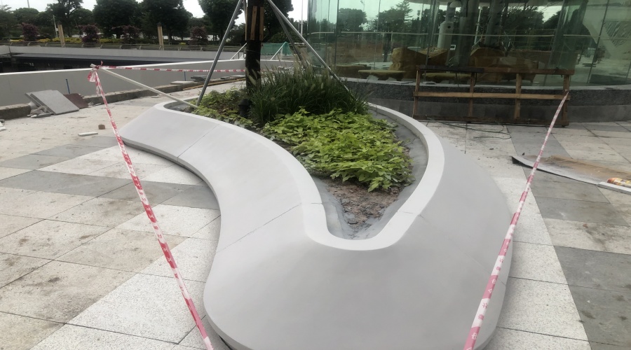 贊！東莞石馬河公園GRC坐凳定制選擇飾紀上品