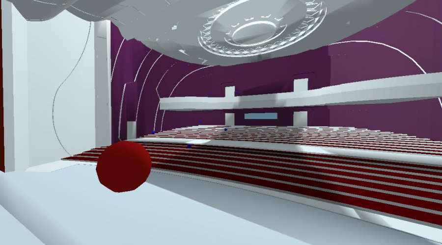 GRG廠家：南寧工業(yè)職業(yè)技術(shù)學(xué)院會堂GRG穿孔板吊頂工程