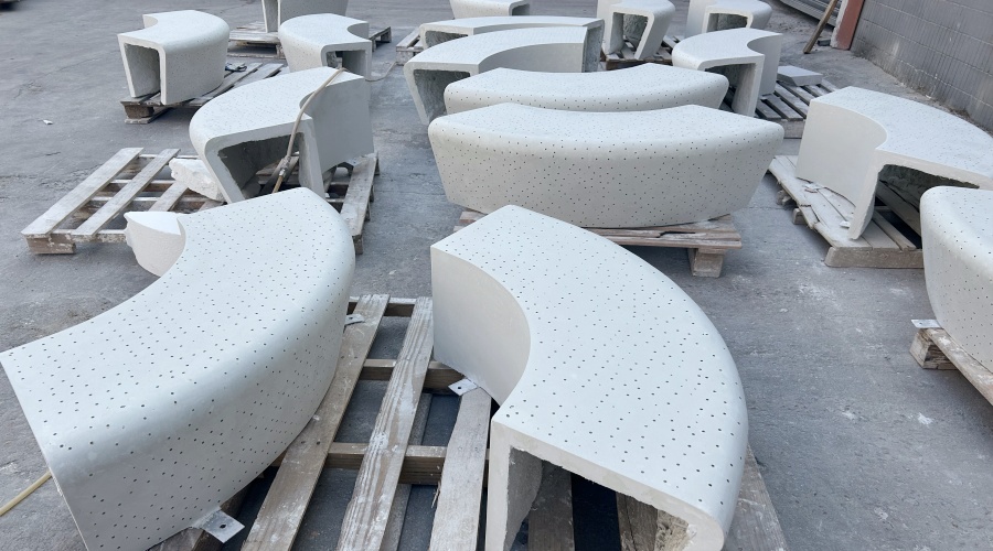 飾紀(jì)上品GRC廠家：揭陽普寧GRC透光坐凳工程案例