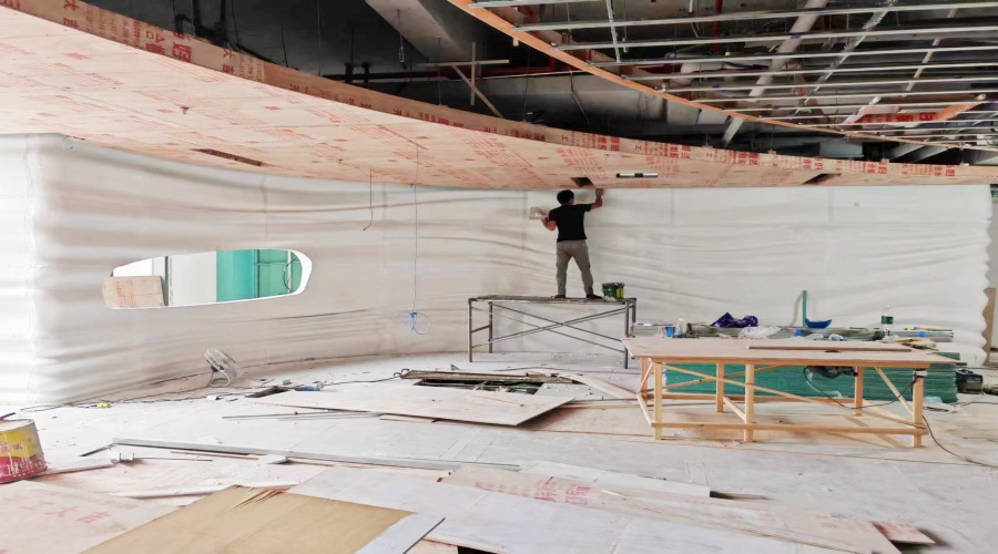 湖南長沙會(huì)所GRG波浪板背景墻工程案例 湖南長沙會(huì)所GRG波浪板背景墻工程案例