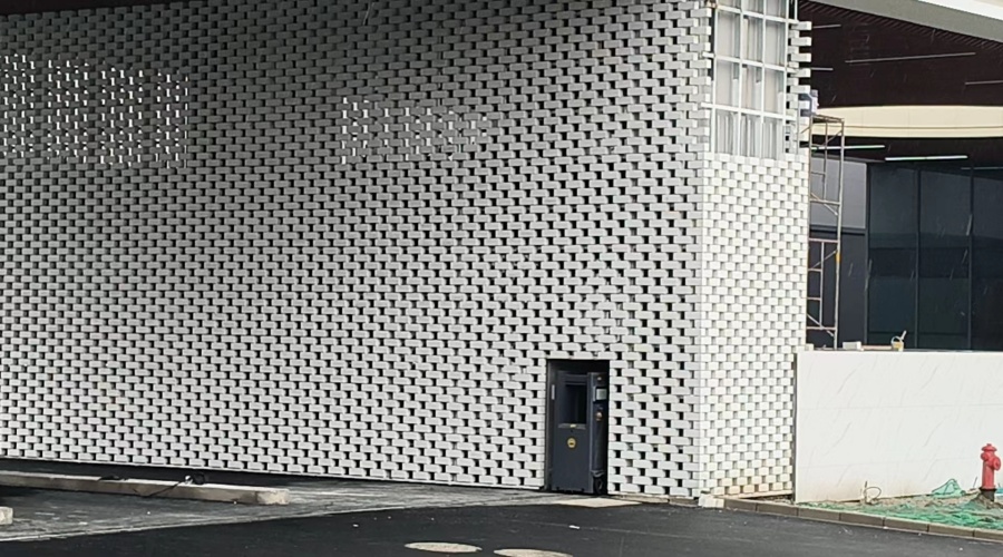 上海興和電子GRC鏤空磚工程 上海興和電子GRC鏤空磚工程