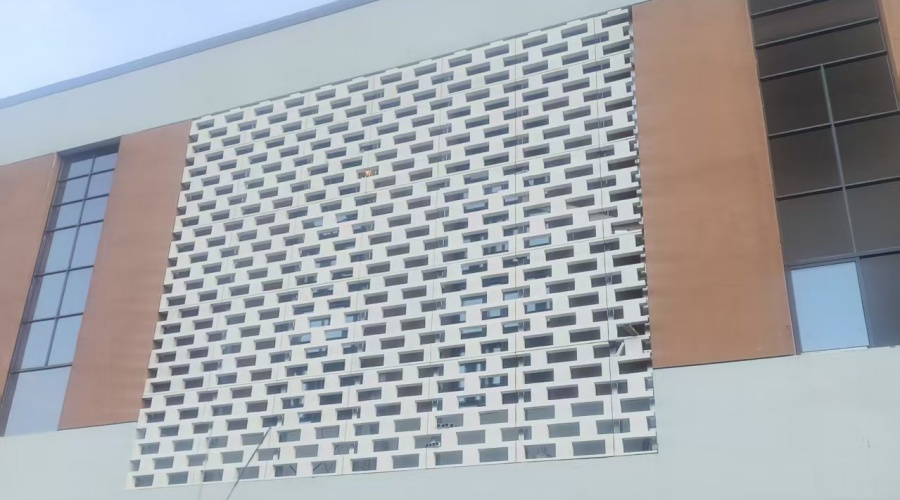 蚌埠體育館GRC鏤空幕墻板