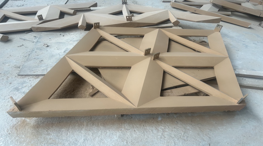 惠州茶葉產業園彩色UHPC鏤空幕墻板工程案例 惠州茶葉產業園彩色UHPC鏤空幕墻板工程案例