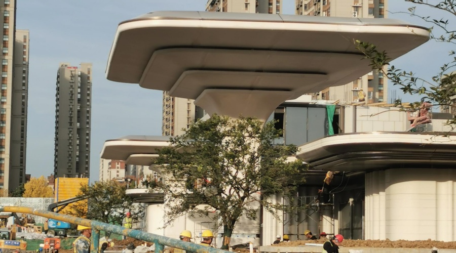 合肥華蓋UHPC柱子落地效果 合肥華蓋UHPC柱子落地效果