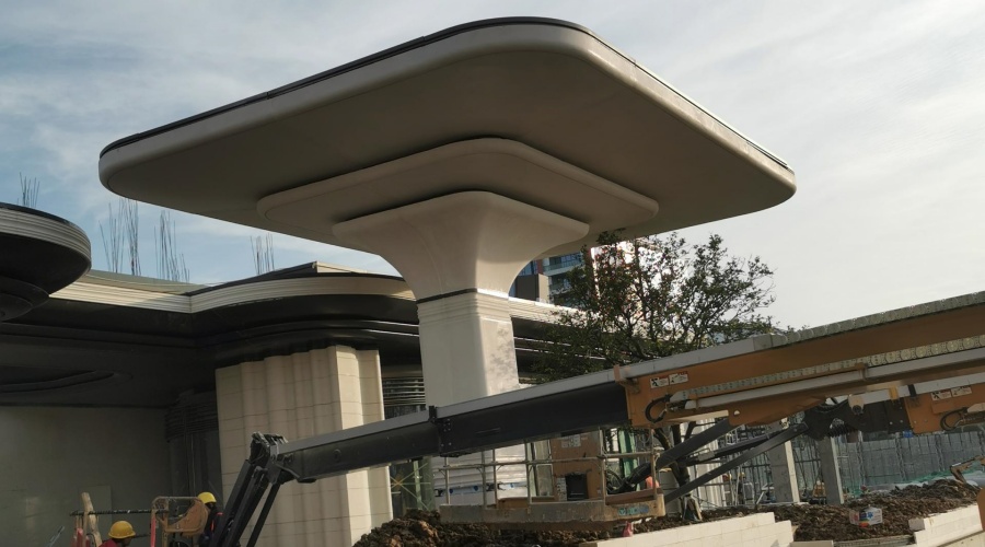 合肥華蓋UHPC柱子落地效果 合肥華蓋UHPC柱子落地效果